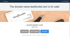 Desktop Screenshot of leadfunder.com